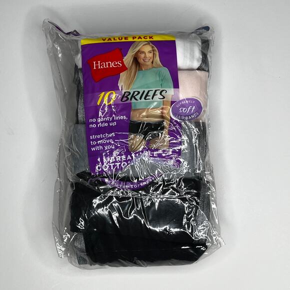 Hanes Cotton Tagless Briefs 9 Pack Size 8 - Picture 1 of 2